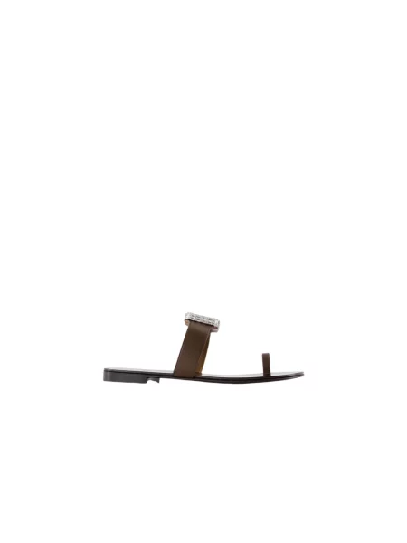 Sandały Giuseppe Zanotti skórzane brązowe
