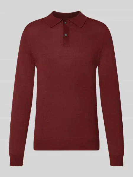 Koszulka polo o kroju regular fit z mieszanki wełny Christian Berg Men