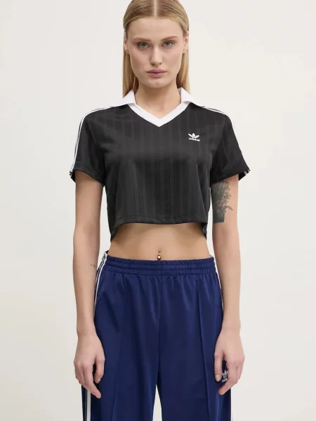 Футболка adidas Originals V-NECK POLO чорний
