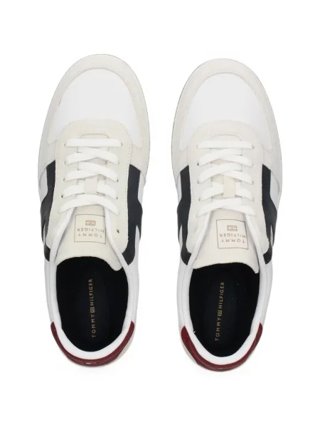 Sneakerși Tommy Hilfiger din piele alb