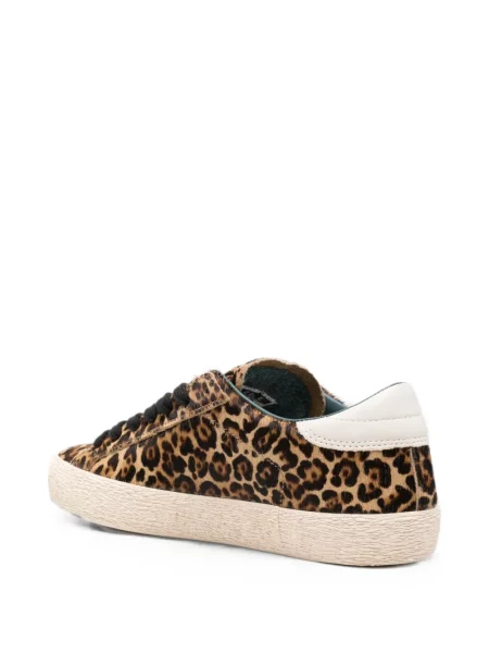 Sneakerși D.a.t.e. cu imagine cu model leopard maro