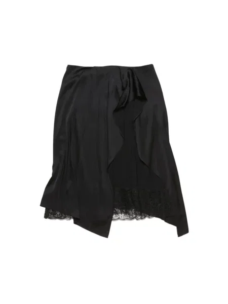 Spódnica Acne Studios z falbankami czarna