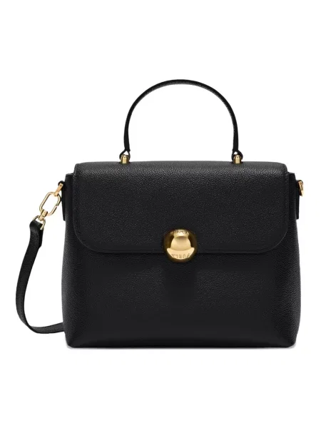 Top Furla skórzany czarny