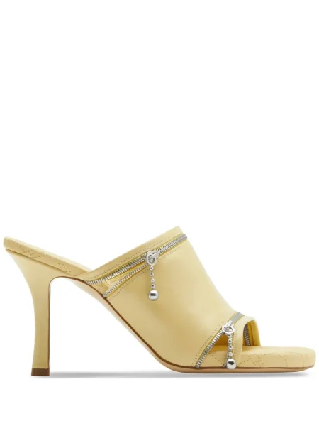 Sandale Burberry din piele galben