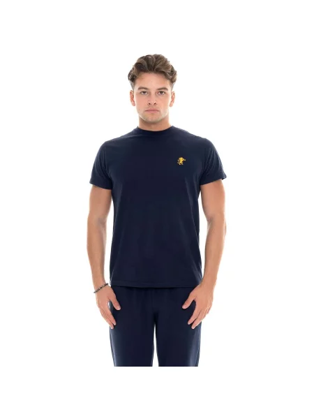 Krátky tričko Leone 1947 s krátkymi rukávmi modrá