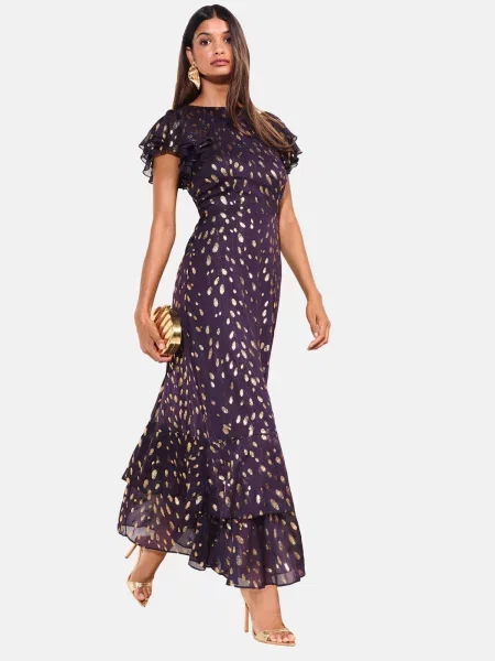 Friends Like These Rochie auriu / lila
