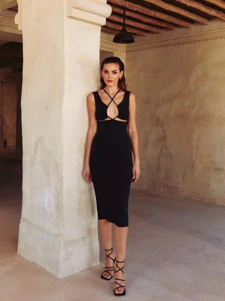 Gepur Сукня міді чорний