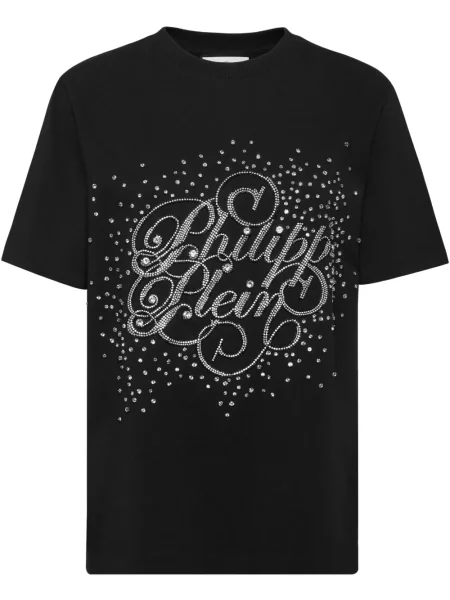 Tricou Philipp Plein de cristal negru