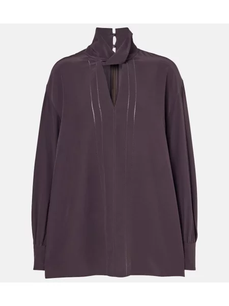 Bluză Joseph de mătase albastru