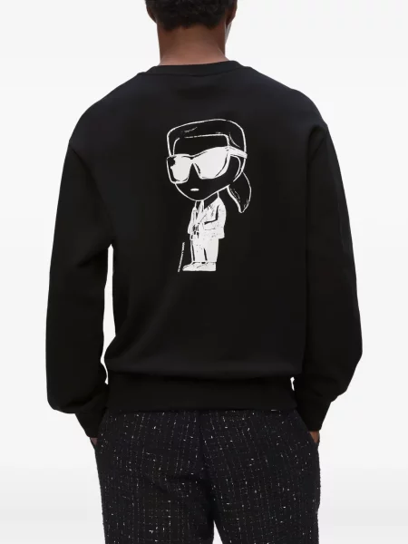 Hanorac Karl Lagerfeld cu broderie negru