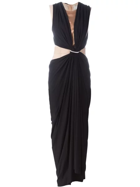 Rochie de seară Lanvin drapată negru