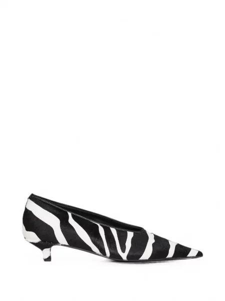 Pantofi cu toc Toteme cu imagine cu model zebră negru