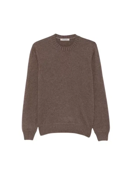 Sweter La Fileria brązowy