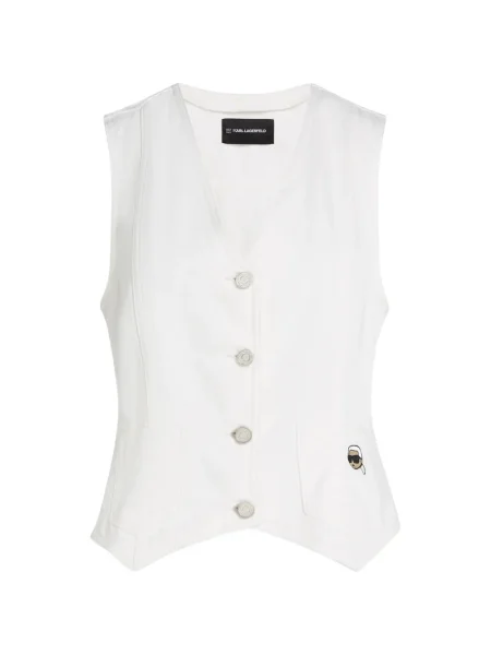 Vestă Karl Lagerfeld cu broderie alb