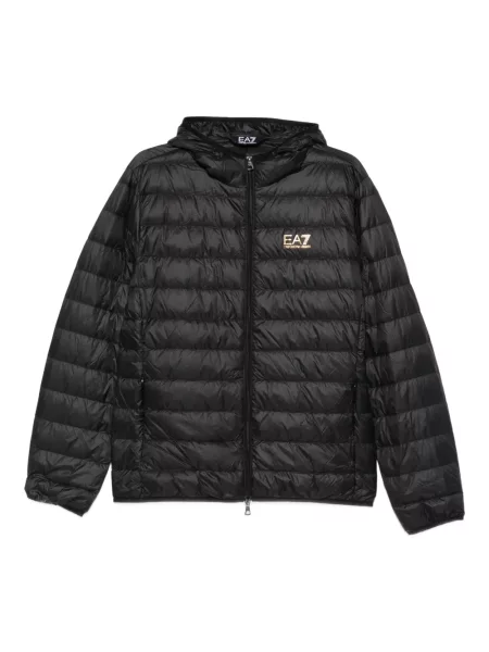 Geacă Ea7 Emporio Armani cu glugă negru