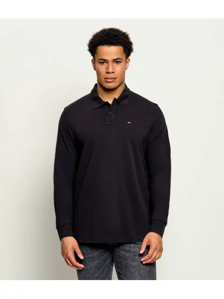 Tricou polo Tommy Jeans negru