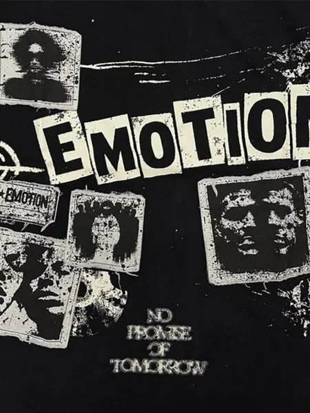 Tricou Mixed Emotion fără mâneci cu imagine negru