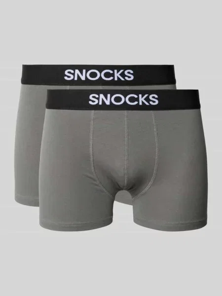Bokserki z elastycznym z logo w zestawie 2 szt Snocks