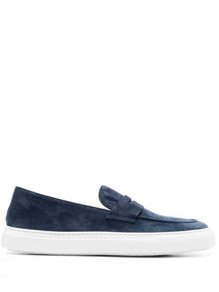 Pantofi loafer Fratelli Rossetti din piele de căprioară albastru