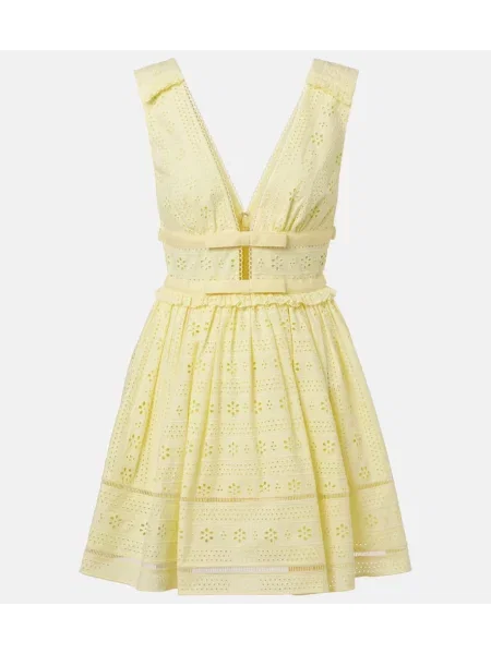 Rochie Self-portrait cu broderie galben