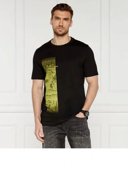 BOSS ORANGE Tricou negru