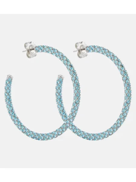 Uhani Amina Muaddi s kristali modra