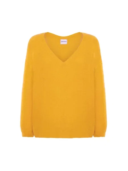 Sweter Americandreams wełniany żółty