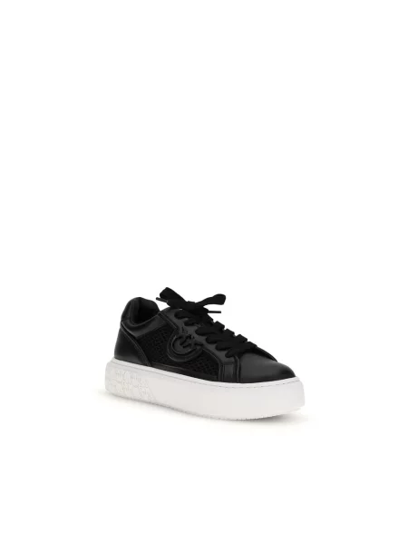 Sneakersy Pinko skórzane czarne