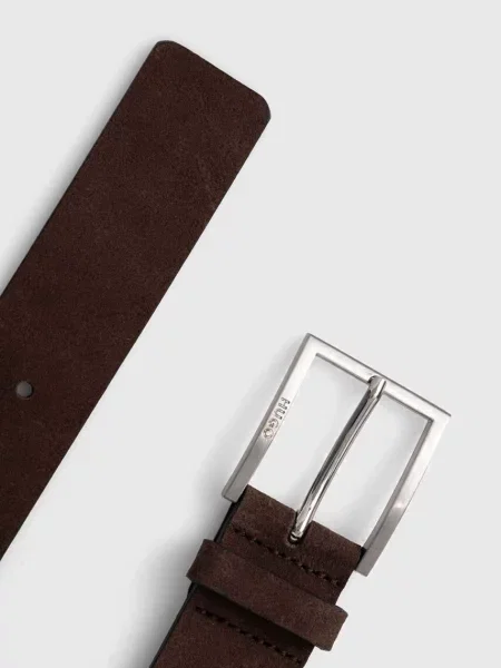 Замшевый ремень Hugo с ремешками черный