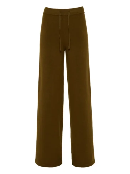 Pantaloni Yves Salomon tricotate verde