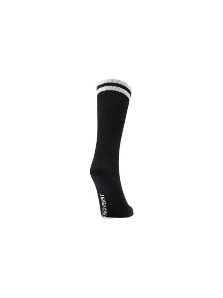 Șosete FRED PERRY Tipped Sports Sock Black/ Snow White alb