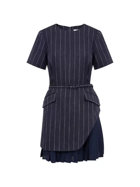 Rochie mini Simkhai cu dungi de costum albastru