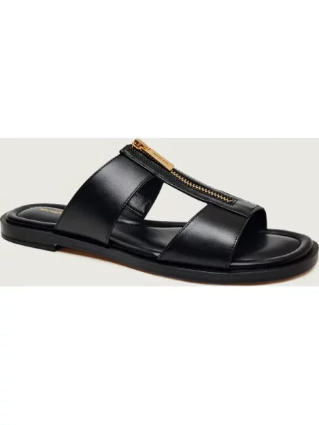 Michael Kors De piele șlapi Berkley negru