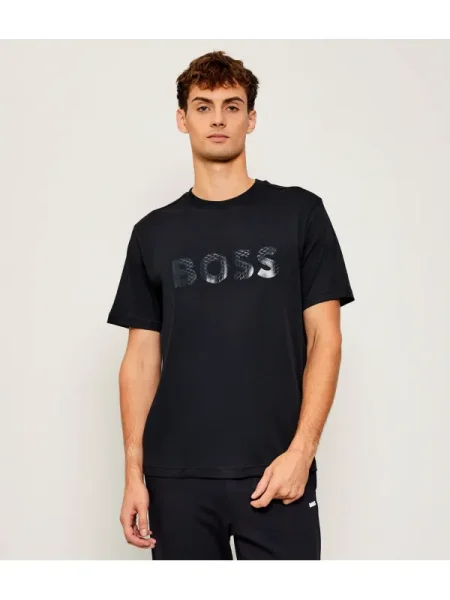 BOSS Tricou Mirror Iconic Bleumarin verde