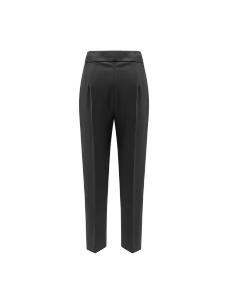 Lniane spodnie Max Mara czarne