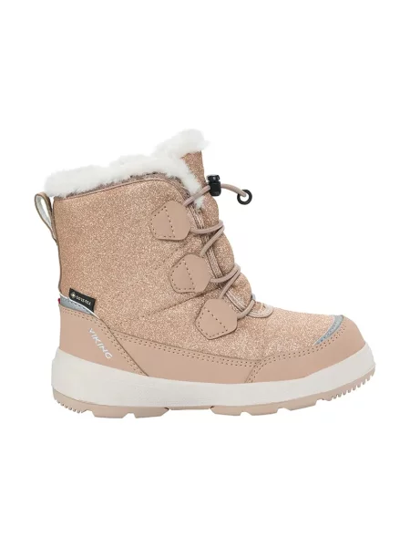 Viking Kids gyerek téli cipő Toasty Glitter Warm GTX Zip bézs