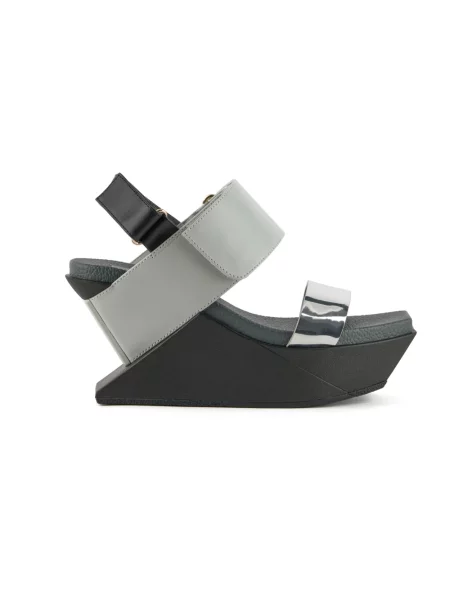 United Nude sandały z odkrytą piętą Delta Wedge Sandal szare