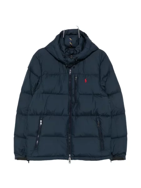 Matlasat fular Polo Ralph Lauren de lână albastru