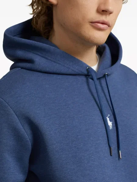 Odgovarati kardigan Polo Ralph Lauren s kapuljačom s printom plava