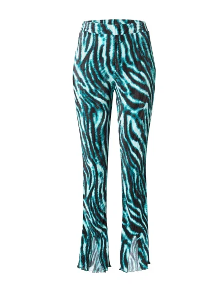 BZR Pantaloni verde jad / negru alb