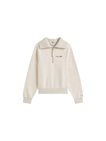 Dzianinowa bluza Tommy Hilfiger beżowa