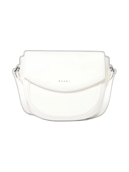 Torebka crossbody Marni skórzana biała
