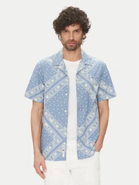 Tommy Jeans Риза Светлосиньо синьо