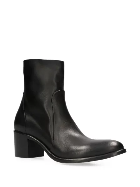 Кожени боти до глезена Strategia Shoes черно