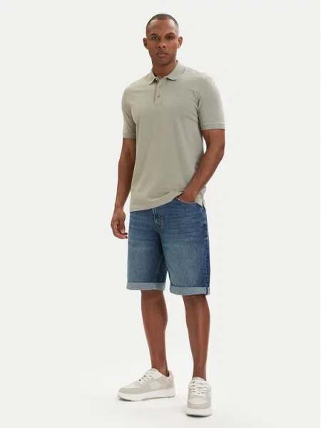 HUGO Jeans kratke hlače Tapered Fit modra