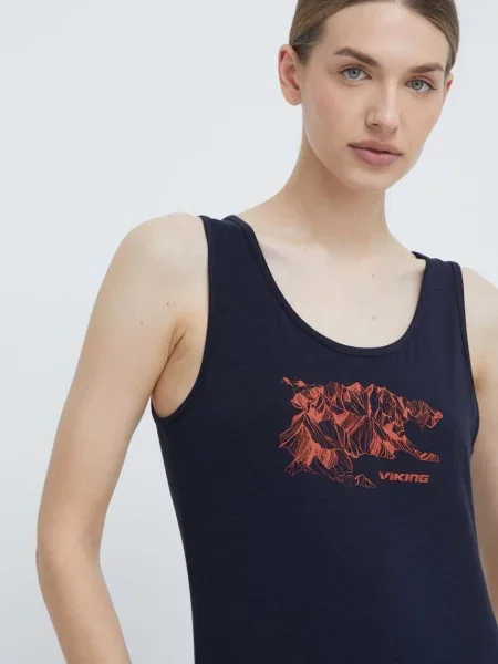 Спортен топ Viking Lechee Bamboo тъмносиньо