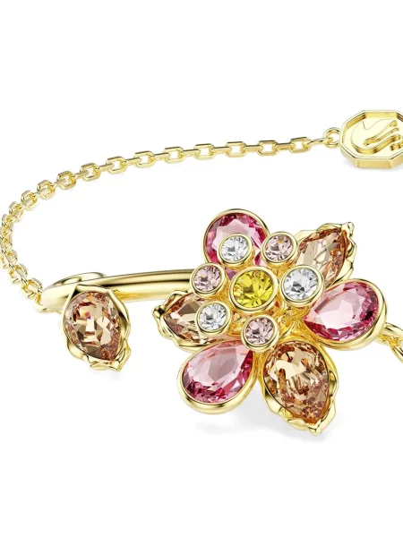 Pandantiv Swarovski cu model floral auriu