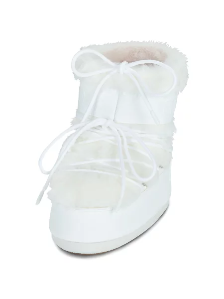 Umelá kožušina tenisky Moon Boot biela