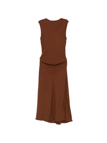 Rochie Semicouture fără mâneci maro
