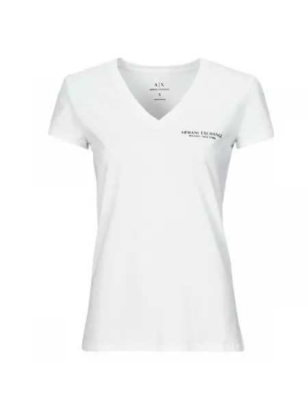 Majice s kratkimi rokavi Armani Exchange bela